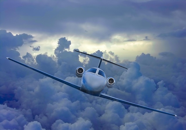 A private jet in flight